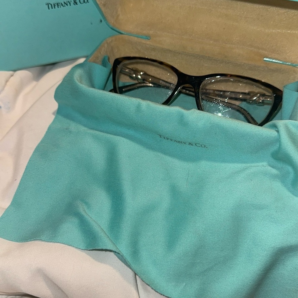 Tiffany & Co. Tortoise Glasses with Blue Case